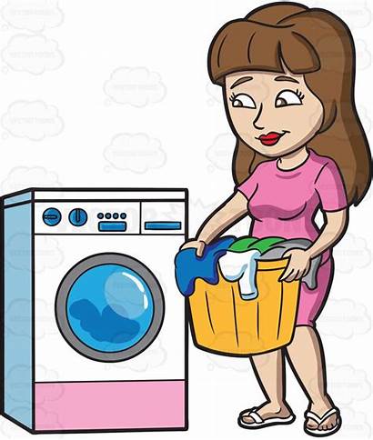 Laundry Clipart Washing Clothes Machine Doing Washer