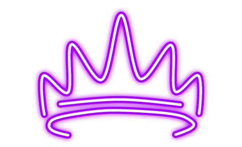 Neon Glow Crown Purple Hat Freetoedit Mimi Sticker Ftes Crown Png