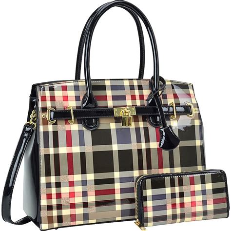 Burberry Purse Black And White Plaid Paul Smith