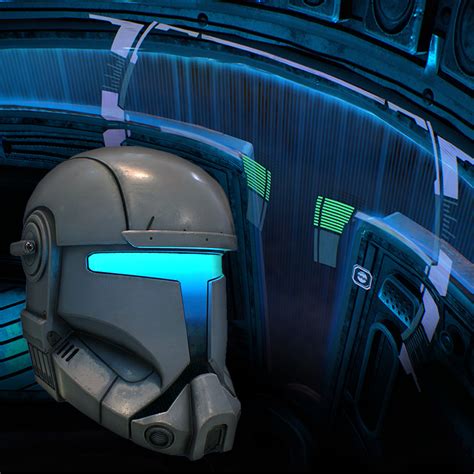 Artstation Republic Commando Helmet With Hud And Interior