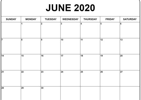 June 2019 Calendar Free Blank Printable Templates Best Free June 2020