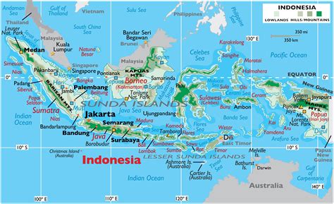 Indonesia Physical Map Riset