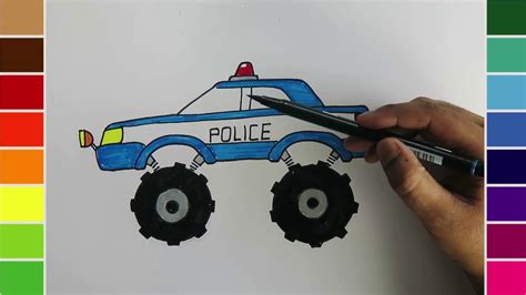 Or even firemen driving trucks, ambulances, taxis, police and many others! Learn drawing and coloring for kids - Monster Police Car ...