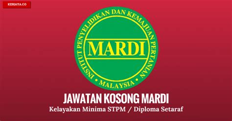 Lembaga hasil dalam negeri malaysia (lhdn). Jawatan Kosong Terkini Mohon Kerja MARDI (Institut ...
