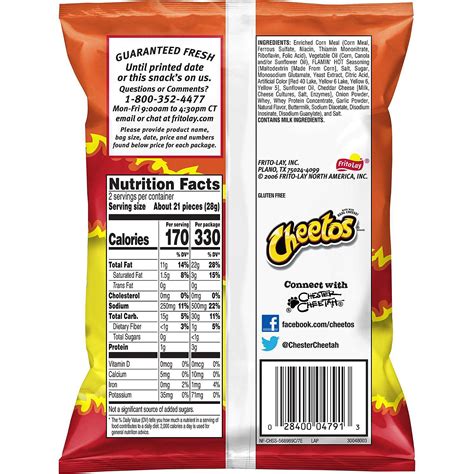 26 Flaming Hot Cheetos Nutrition Label Labels Ideas For You