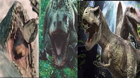Mosasaur Vs Indominus Rex Vs Spinosaurus Vs Rexy Hd Youtube