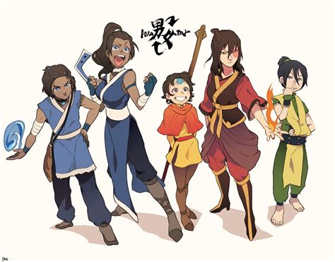 Toph Bei Fong Katara Aang Zuko And Sokka Avatar Legends And More Drawn By T K G Danbooru