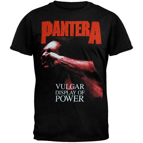 Pantera Red Vulgar Black T Shirt