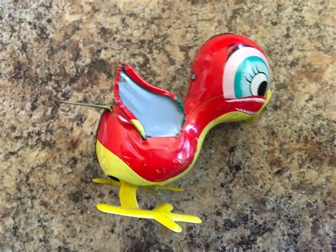 Vintage Mikuni Hopping Bird Wind Up Tin Toy Japan 45 Ebay