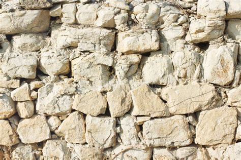 Old Desert Bricks Wall Background Brown Stones Texture Bright Rocks