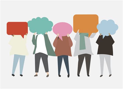 People With Speech Bubbles Illustration Download Free Vectors