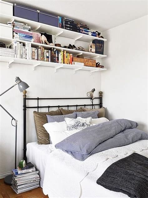 All wall mounted shelves can be shipped. 25 Smart Storage Ideas For Tiny Bedrooms - Shelterness