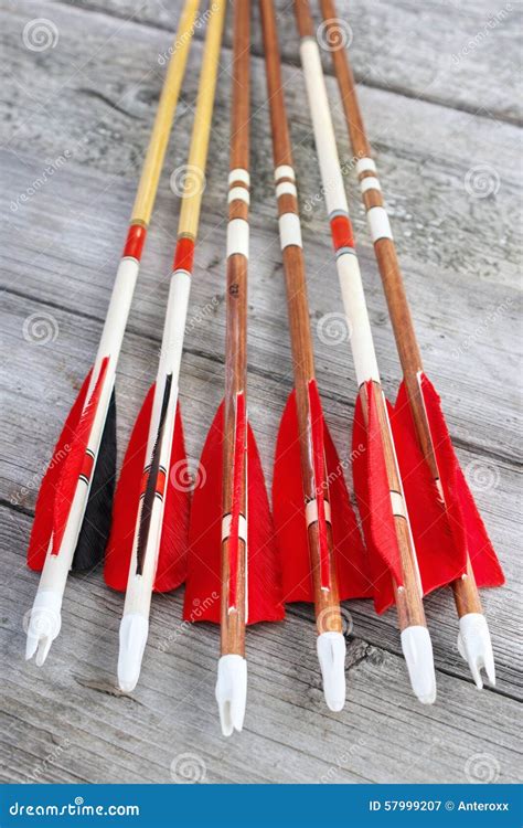 Wooden Archery Arrows Stock Image Image Of Wooden Arrows 57999207