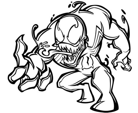 Venom Head Coloring Pages