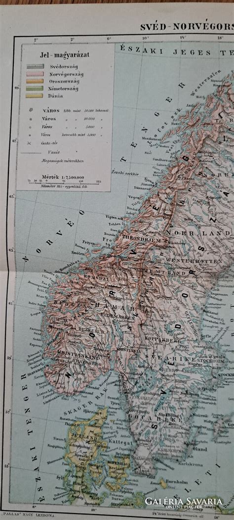 Map Of Sweden Norway Cca Is A Map Appendix Of The Pallas Encyclopedia Home Household