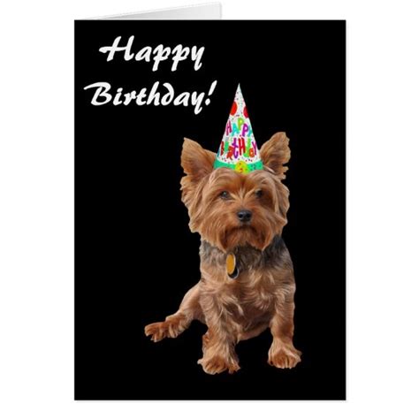 Happy Birthday Yorkshire Terrier Birthday Card
