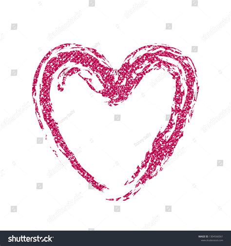 Red Glitter Heart Vector Stock Vector Royalty Free 1304566561