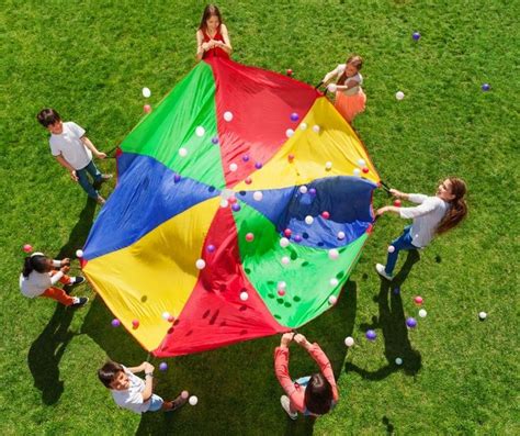 Playing With A Parachute Is A Fun Way For Kids To Learn Teamwork Kids