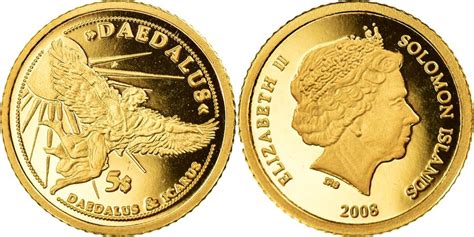 Coin Solomon Islands Daedalus 5 Dollars 2008 Gold Australian