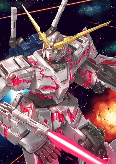 Safebooru Bad Id Gundam Gundam Unicorn Mecha No Humans Nt D Solo
