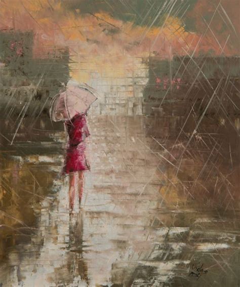 Saatchi Art Rain Painting Painting Umbrella Art