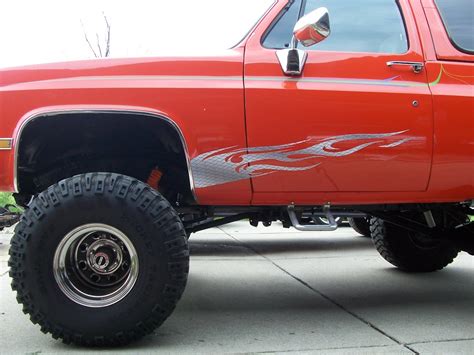 All cars and trucks buena. Tribal Diamond Plate Flames FULL COLOR Side Graphics Fit ...