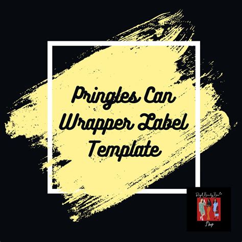 Pringles Can Wrapper Label Template Instant Download Etsy