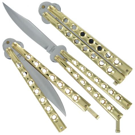 Gold Classical Butterfly Knife