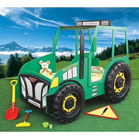Wählen sie in unserem shop ein modell aus das jede reise für sie und ihre familie mit dem besten komfort versorgt. Kinder Bett Kinderbett mit Matratze Auto Traktor (grün ...