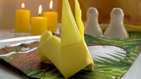 How To Make Napkins Origami Rabbit For Easter Origami Wonderhowto