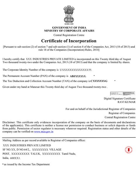 Certificate Of Registration Template How To Create A