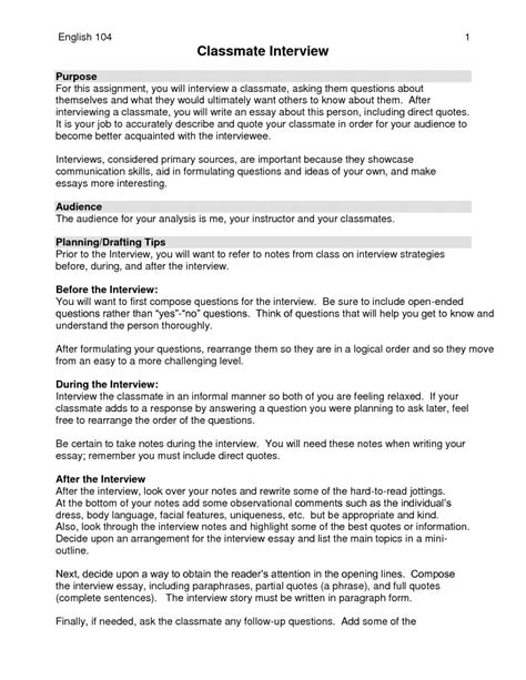 Provide their area of expertise as it. 008 Research Paper Examples Of Interview Questions For ...