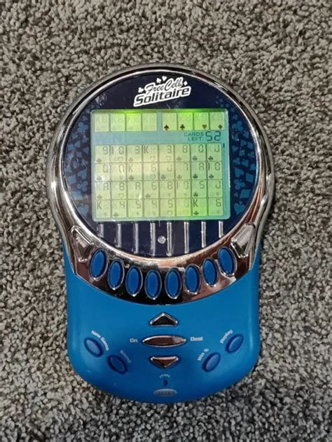 2003 Radica Blue Big Screen Freecell Solitaire Electronic Handheld Game