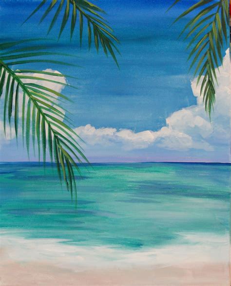 Paint Step By Step Easy Beach Paintings For Beginners