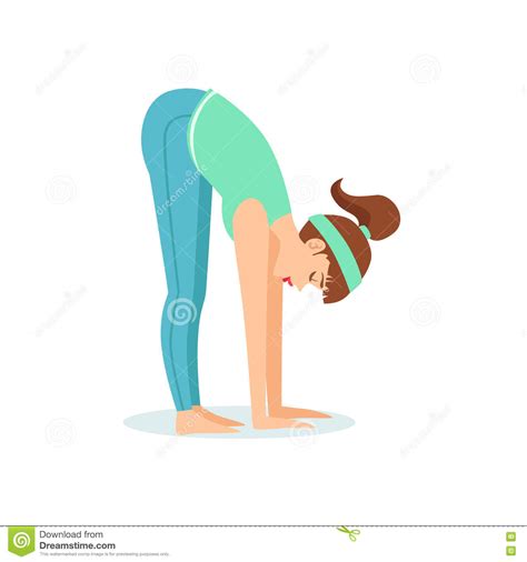 Standing Forward Bend Uttanasana Yoga Pose Demonstrated By