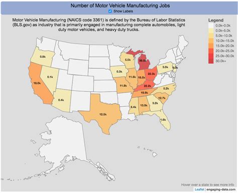 Auto Manufacturing By State Engaging Data