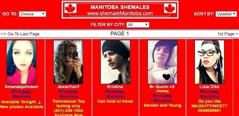 The Winnipeg Shemale Guide Red Light Canada