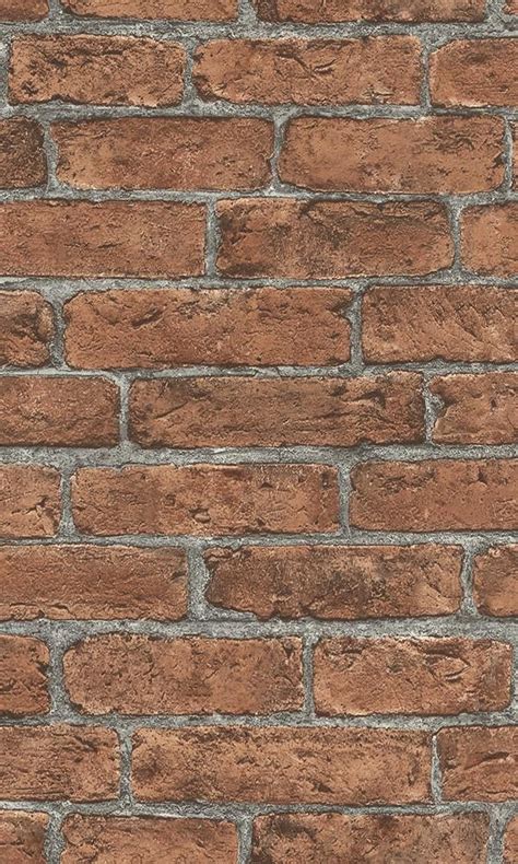 Red Classic Faux Brick Wallpaper R6168 Duvar