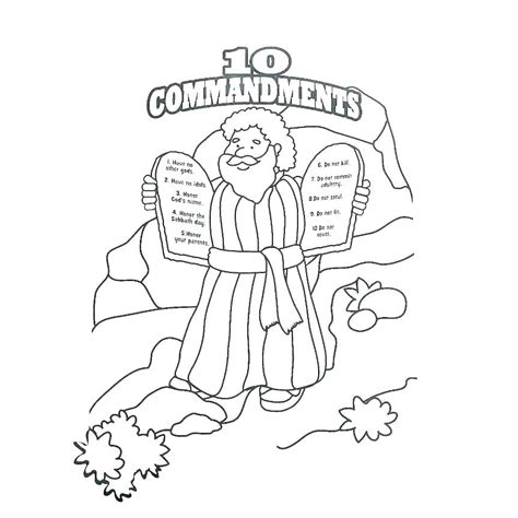 Free ten commandments for kids printable! Ten Commandments Coloring Pages - Best Coloring Pages For Kids