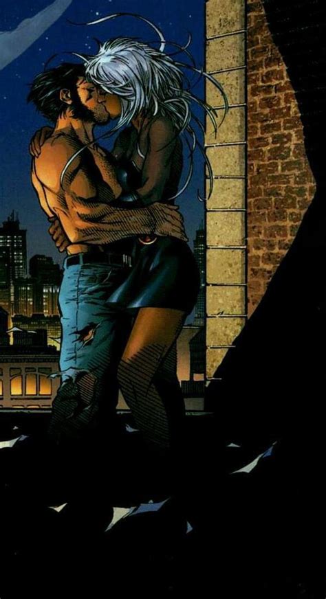 Wolverine And Storm From X Men Graphic Novel Kissing Wolverine Comic Wolverine And Storm