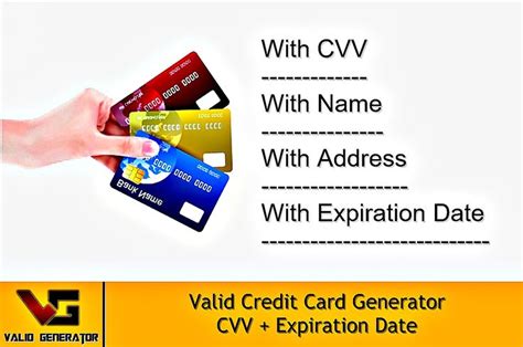 A valid credit card number has several fields and each of them has a different meaning and purpose. Valid Credit Card Generator - CVV + Expiration Date - Valid Generator | Visa card numbers, Free ...
