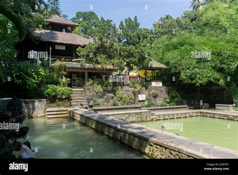 bali indonesia circa april 2016 hot spring air panas banjar tourist attraction spot in bali