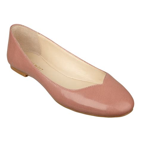 Nine West Razzie Flats In Pink Light Pink Leather Lyst