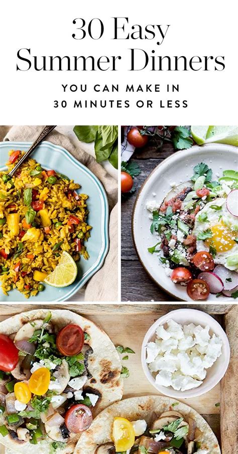 40 Quick Summer Dinners You Can Make In 30 Minutes Or Less Summer