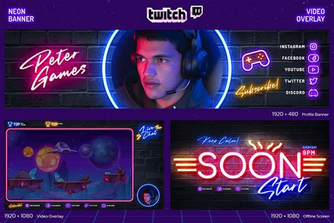 Neon Gaming Twitch 3 Design Cuts