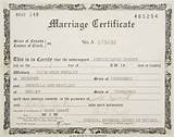 Pictures of Nevada Marriage License Copy