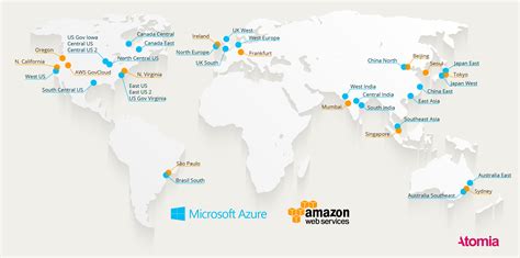 Amazon Web Services Vs Azure La Carte Des Data Centers De Ces 2 Clouds