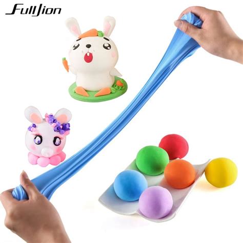 Fulljion Modeling Clay Polymer Clay Slime Toys Putty Lizun Handgum Soft Colored Funny Diy