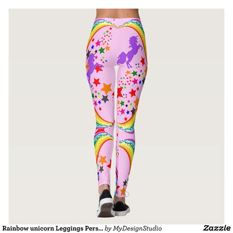 Rainbow Unicorn Leggings Personalize Yoga Pants Zazzle Unicorn