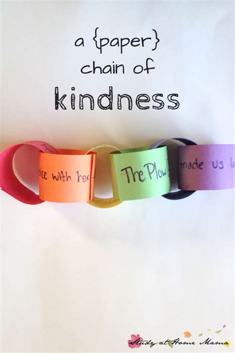 A Paper Chain Of Kindness ⋆ Study At Home Mama Teaching Kindness